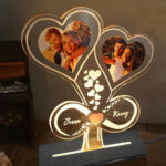 Personalized Dual Heart Color Photo 3D LED Lamp