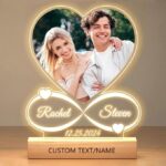 Personalized Heart Infinity Color Photo 3D LED Lamp