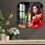 Rounded Square Photo Wall Clock Premium Acrylic